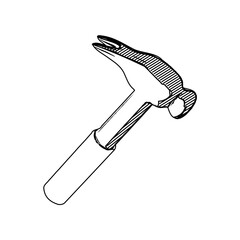 lineart drawing of household tools with transparent background for learn to coloring