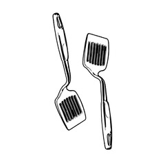 lineart drawing of household tools with transparent background for learn to coloring