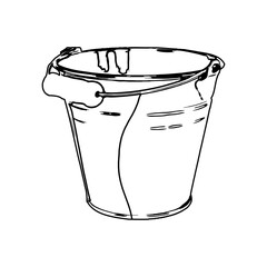 lineart drawing of household tools with transparent background for learn to coloring