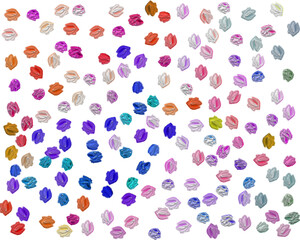 Glitter metallic abstract isolated shimmering shapes. Simple multi colored brush strokes background. Decorative element for a wide range of projects. Abstract shiny elements for many embellishments.