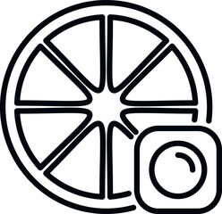 Orange cough drops icon outline vector. Natural cure. Medical honey