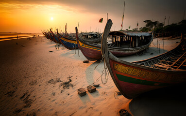 sunset on the beach