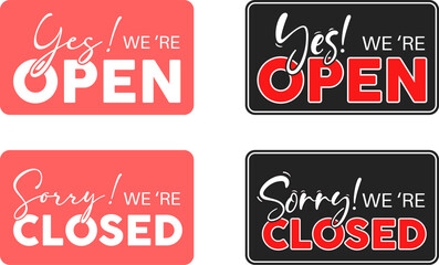 Open and Closed label. Suitable for your store sign.