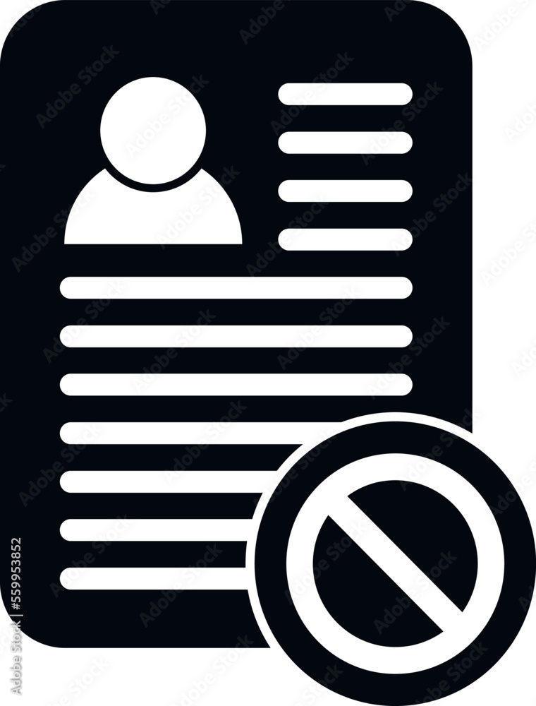 Poster remove user data icon simple vector. delete service. online account
