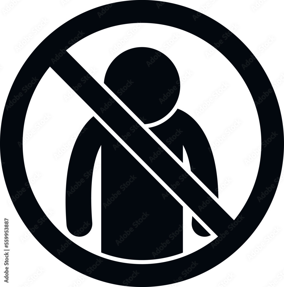 Poster data person icon simple vector. user privacy. social web