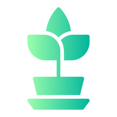 flower pot gradient icon