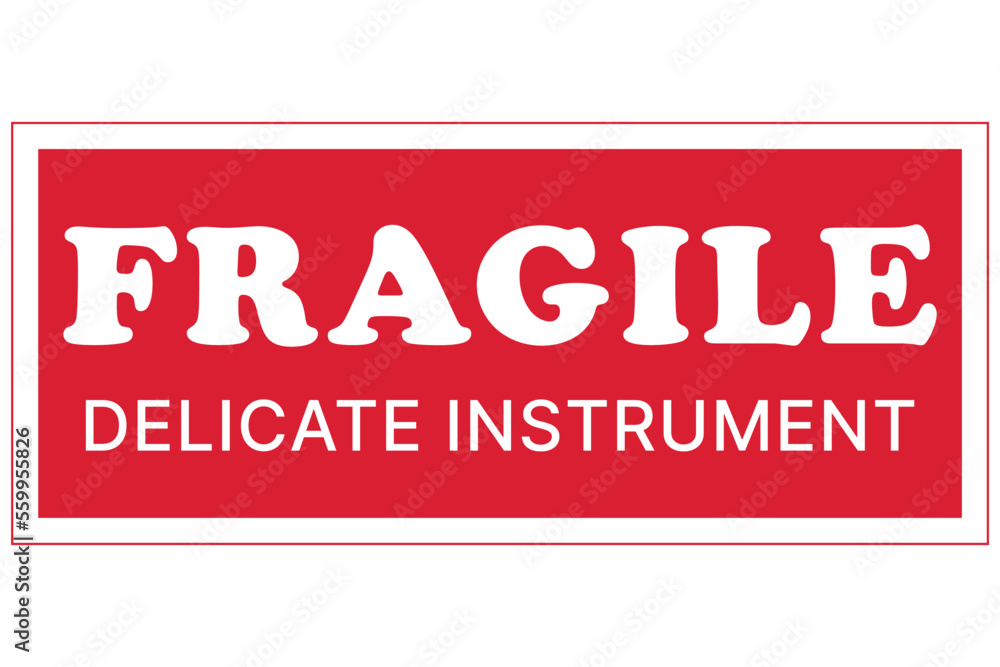 Wall mural Shipping and storage labels delicate instrument fragile