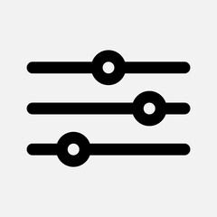 Equalizer icon in line style about multimedia, use for website mobile app presentation