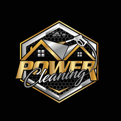 home and commercial cleaning logo design