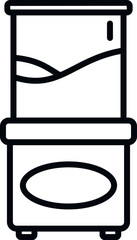 Electric popcorn machine icon outline vector. Corn seller. Food stand