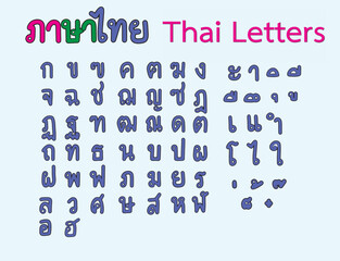 Thai handwriting letters