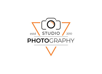 Logo template photography studio, photographer, photo. Company, brand, branding, corporate, identity, logotype. Clean and modern style