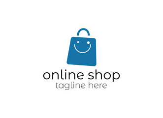 Online Shop Logo designs Template. Illustration vector graphic of shopping cart and shop bag