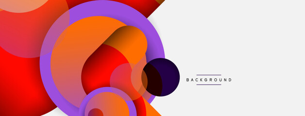 Creative geometric wallpaper. Minimal abstract background. Circles composition vector illustration for wallpaper banner background or landing page