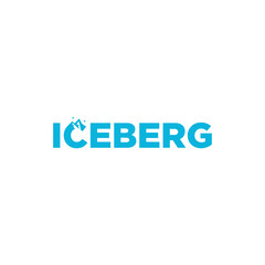 Iceberg wordmark logo vector template.eps