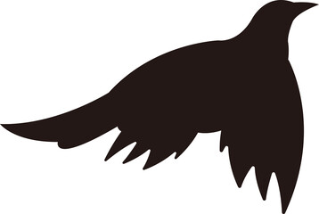 Vector logo black silhouette of bird