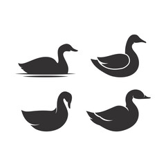 duck logo vector simple illustration