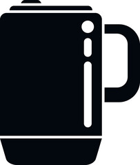 Lid thermo cup icon simple vector. Coffee mug. Flask travel