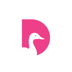 D duck logo vector icon illustration