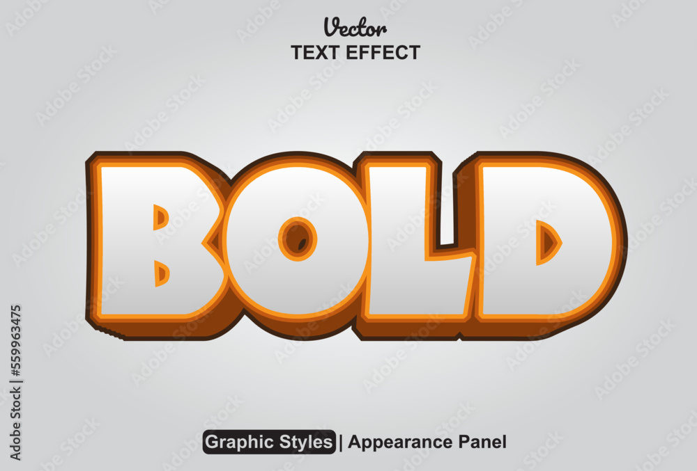Poster bold text effect with graphic style and editable.