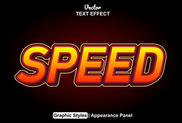 speed text effect with graphic style and editable.