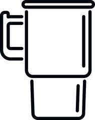 Flask thermo cup icon outline vector. Coffee mug. Travel recycle