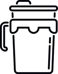 Water thermo cup icon outline vector. Coffee mug. Travel flask