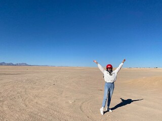 My woman  in the desert