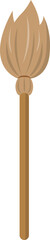 Vector, comic, cartoon of a broom