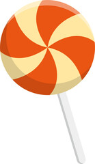 Orange lollipop vector, comic, cartoon, logo