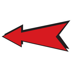 red arrow with shadow
