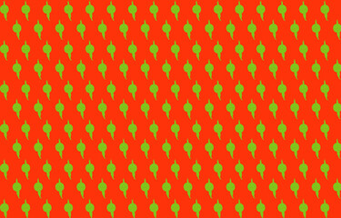Oranage ttern with green dots
