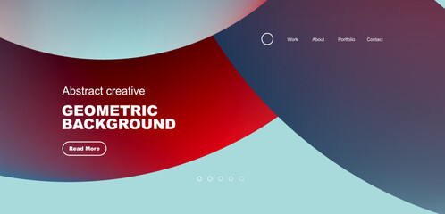 Fototapeta premium Circles minimal abstract background. Techno or business concept, pattern for wallpaper, banner, background, landing page, wall art, invitation, prints