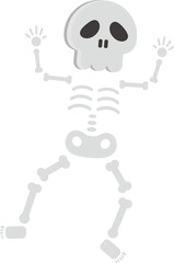 Fototapeta premium Skull cartoon character, comic character