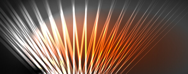 Obraz premium Light beams, neon lines abstract background. Vector Illustration For Wallpaper, Banner, Background, Card, Book Illustration, landing page