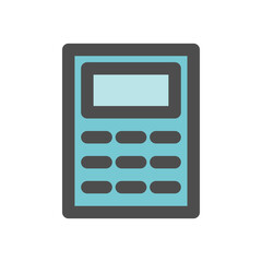 calculator icon logo flat style vector