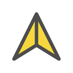 north icon logo flat style vector