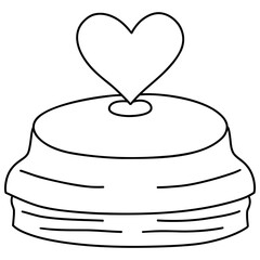 Cover Transparent glass jar with pink and red glossy heart inside, Valentine Element