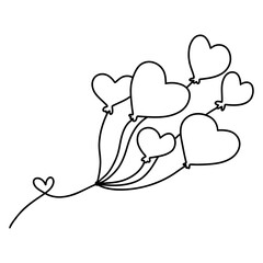 Heart balloon, Balloon of Love, Valentine's Day Heart Balloon, Valentine Element