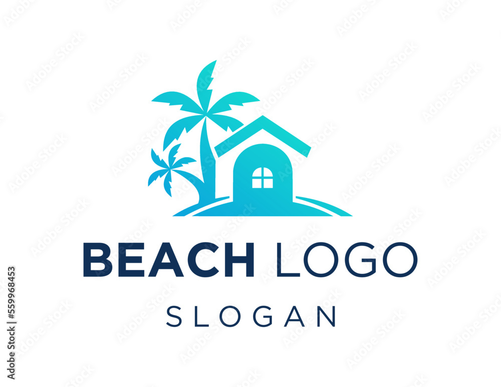 Aufkleber logo design about beach on a white background. created using the coreldraw application.
