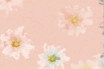 Fototapeta na wymiar Beautiful abstract peony rose floral illustration