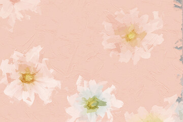 Beautiful abstract peony rose floral illustration