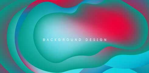 Abstract background fluid bubbles and wave elements. Template for covers, templates, flyers, placards, brochures, banners