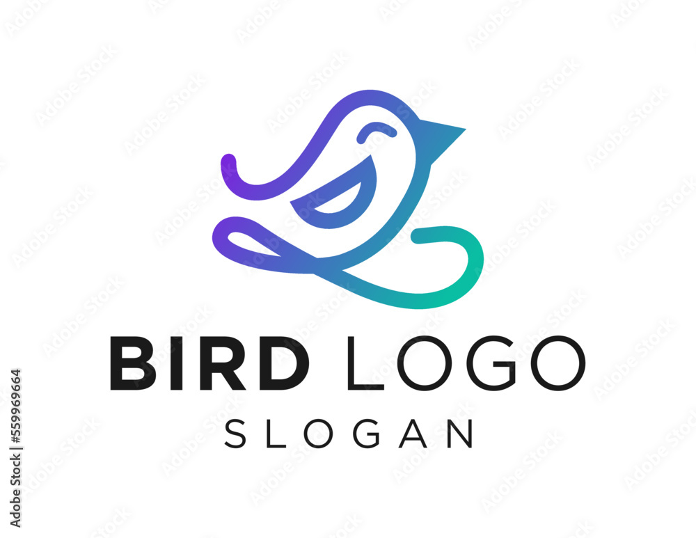 Poster logo design about bird on a white background. created using the coreldraw application.