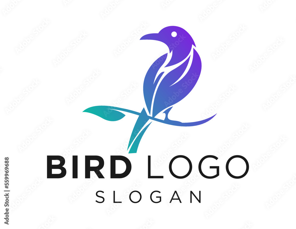 Poster logo design about bird on a white background. created using the coreldraw application.