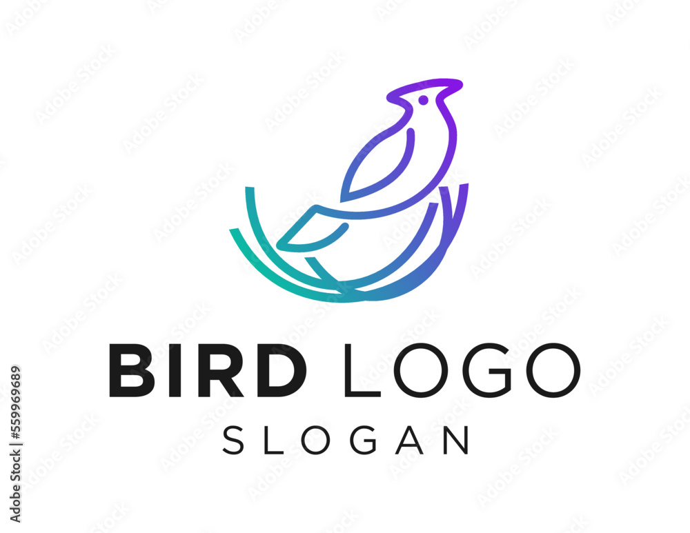 Poster logo design about bird on a white background. created using the coreldraw application.