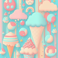 Background Color Pastel Wallpaper.Generative AI