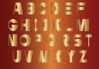 Golden Metallic Alphabet Letters font