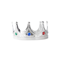 Realistic Silver Crown cutout, Png file.