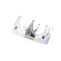 Realistic Silver Crown cutout, Png file.